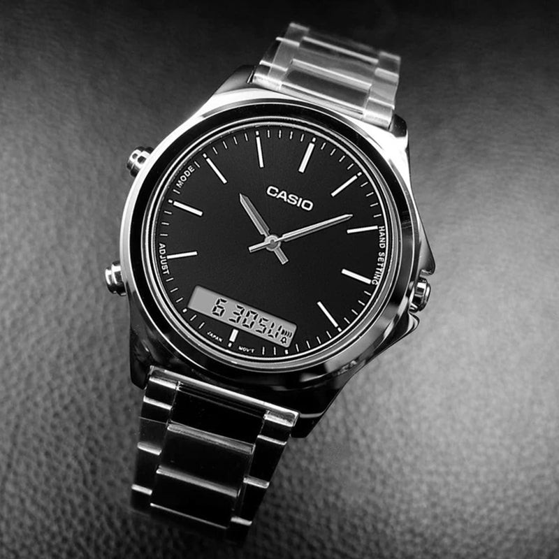 ساعت مچی مردانه عقربه ای و دیجیتالی رنگ ثابت کیفیت بینظیر