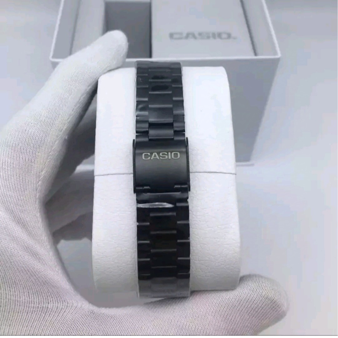 ساعت مچی کاسیو casio صفحه مربعی مشگی بند استیل مشگی ضداب شیک وخاص