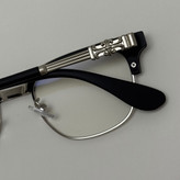 عینک بلوکات کروم هارتز کلاب مستر مشکی نقره ای Chrome Hearts 9217 - کیفیت مستر