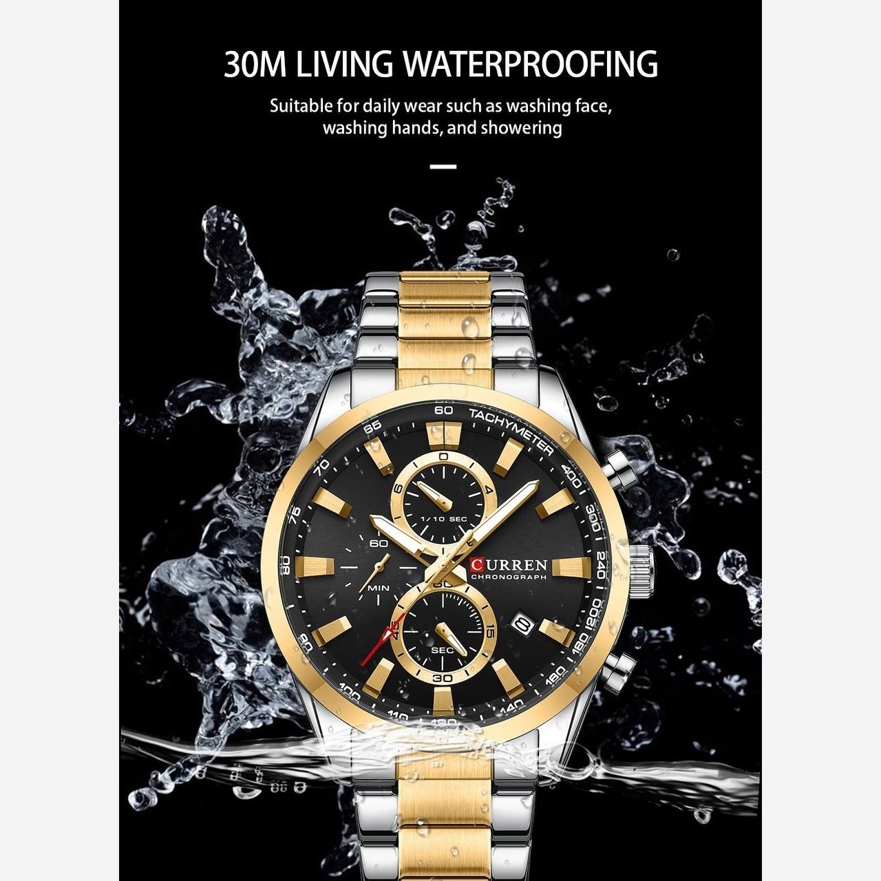 ساعت مردانه کارن اورجینال Curren مدل 8445 کرنوگراف ضد اب