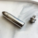 پلاک و آویز گردنبند استیل جاساز بازشو طرح فشنگ رنگ ثابت کد amp (پس کرایه)