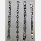 دستبند مردانه طرح کروم هارتز و کارتیه و ویتالی جنس استیل عیار 316 کیفیت عالی کد ar (پس کرایه)