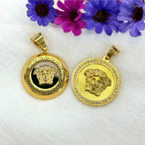 گردنبند و آویز پلاک استیل مردانه طرح ورساچه Versace در دو طرح متفاوت رنگ ثابت کد sm