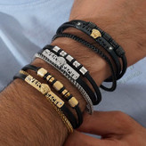 دستبند چرمی قفل استیل مگنتی کارتیر Cartier مهره در تنوع طرح کیفیت چرم عالی رنگ ثابت کد mp