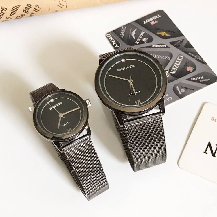 ست ساعت زنانه و مردانه ست ساعت بند حصیری مارک معروف EMPOWER امپاور ارسال رایگان