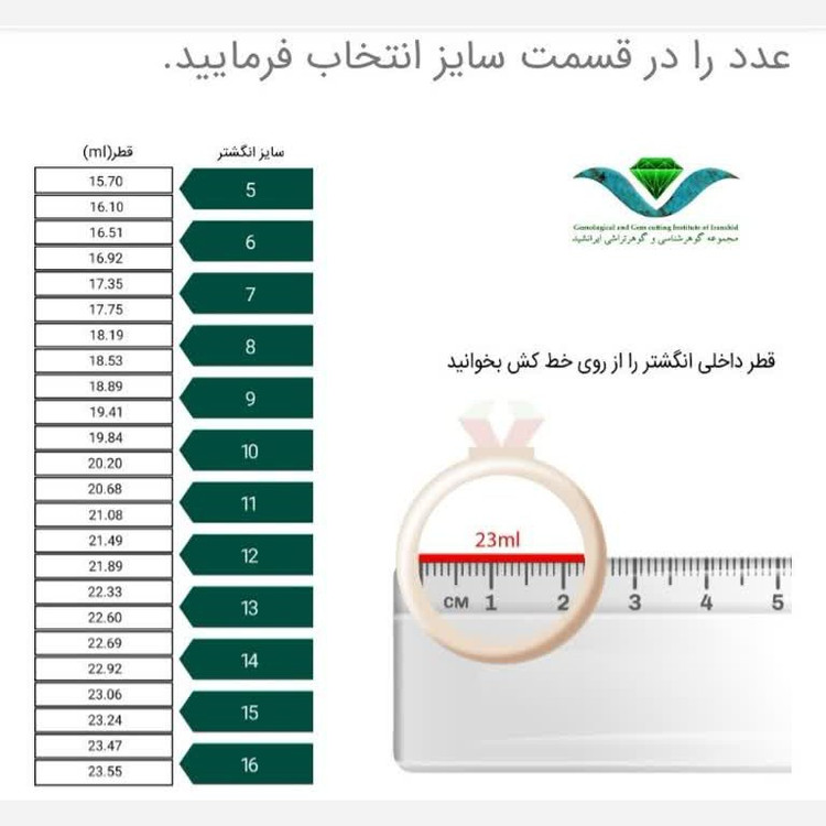 حلقه و پشت حلقه طرح طلا نگین دار ژوپینگ 2140