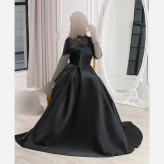 ماکسی مجلسی ساتن آمریکایی و تور نگیندوبی سایز 38 تا 50