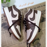 کفش کتانی جردن نایک زنانه جنس چرم حولهای با کفی طبی و زیره پیو رابر آدامسی