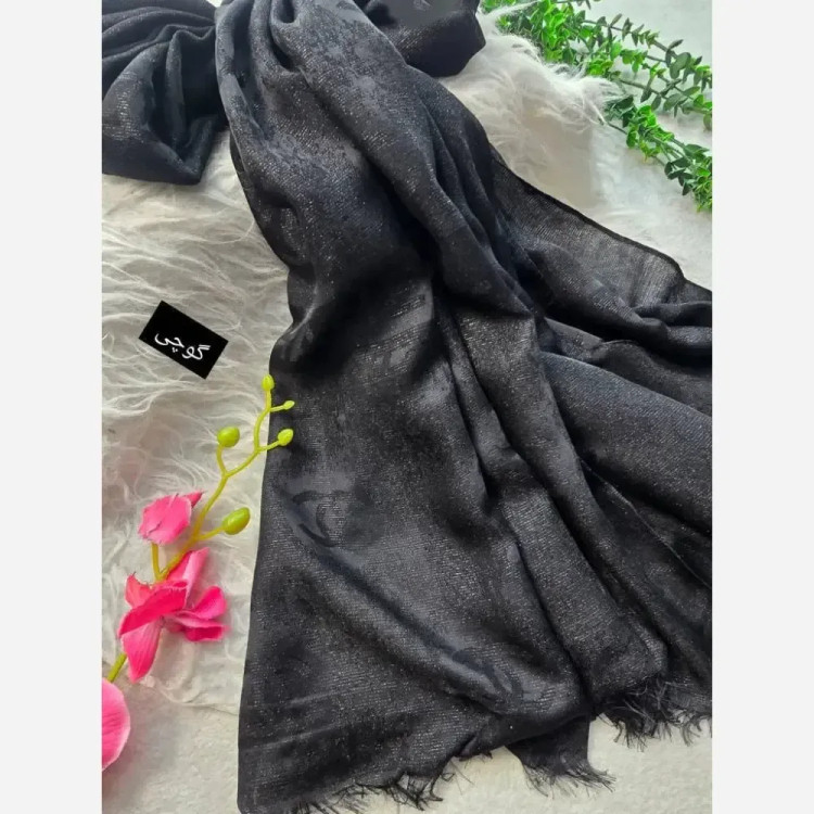 شال دورو شاینا جنس نخ سانسور لمه ابعاد 195 در 65 سانتیمتر