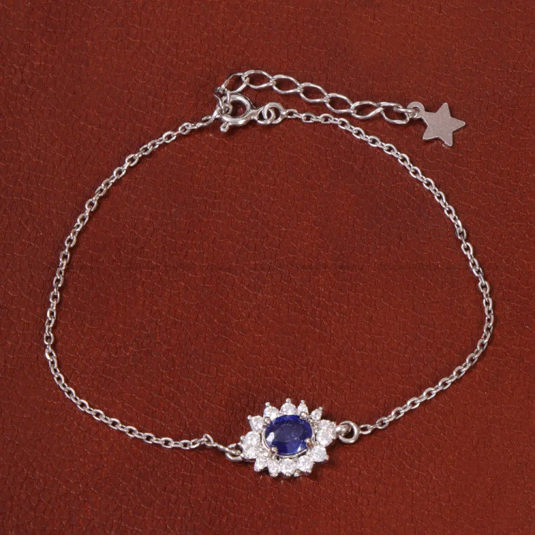 دستبند یاقوت کبود زنانه کد 33673