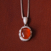 گردنبند عقیق زنانه کد 32292