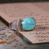 انگشتر فیروزه شجری مردانه کد 2695