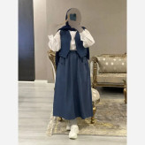 ست سه تیکه زنانه مدل ژینا جنس شانتون فری سایز 36 تا 46