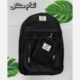 کوله پشتی مدل زرین جنس دیبا ضد آب دارای 3 زیپ و جای قمقمه ابعاد 40 در 28 سانتیمتر