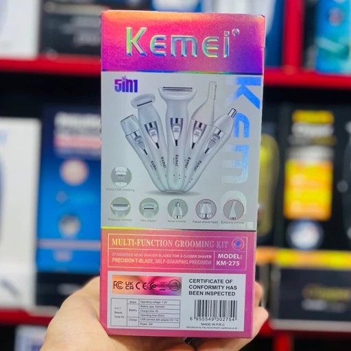 ست ماشین اصلاح شیور بدن و صورت 5 کاره بانوان و آقایان ضدآب کیمی 275