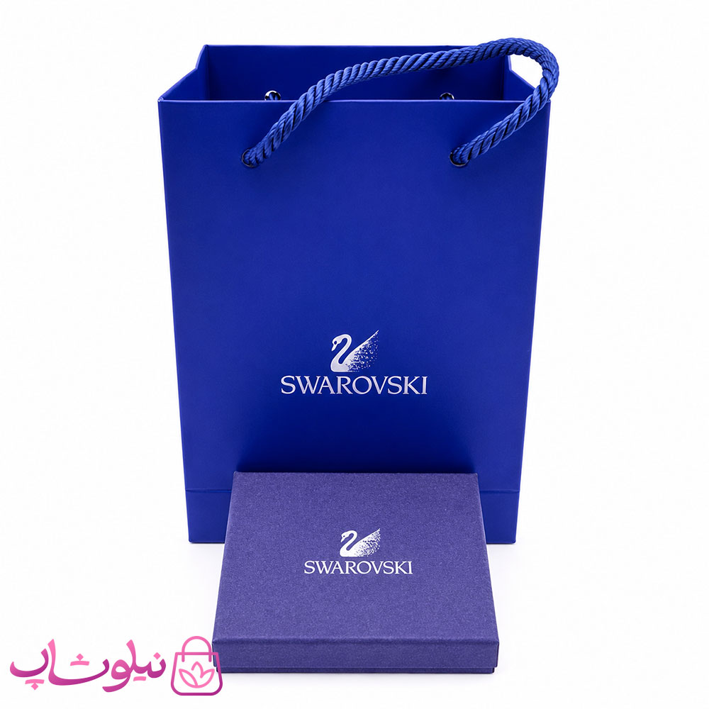 گردنبند نقره سواروسکی زنانه مدل مکعب با سنگ اوپال وزن 2/350 گرم کد 1700