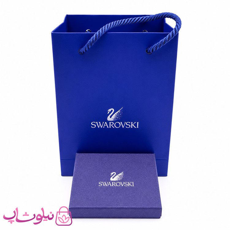 گردنبند زنانه نقره سواروسکی با کریستال بنفش ظریف کد 1700