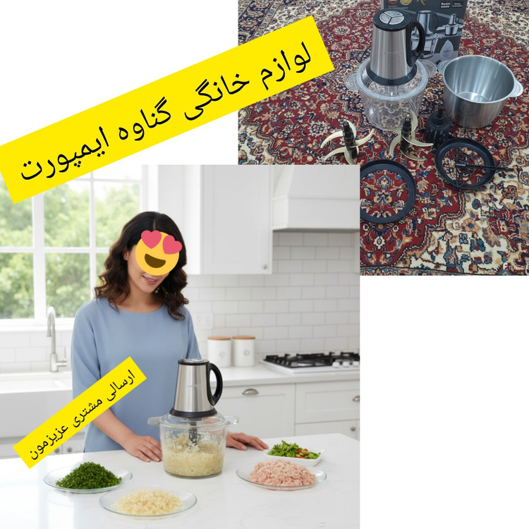 خردکن و غذاساز سیلورکرست موتور اصلی و پرقدرت،جهت پوره کردن گوشت،مرغ،حبوبات پخته شده،خرد کردن سبزی،پیاز،میوه و .....