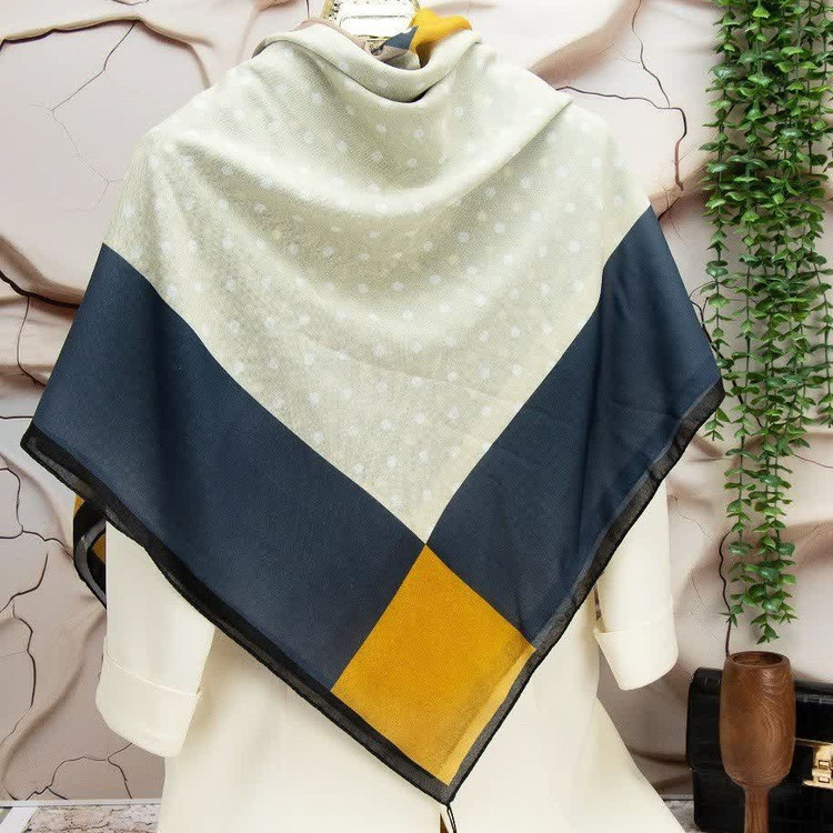 روسری مجلسی زنانه نخی طرحدار