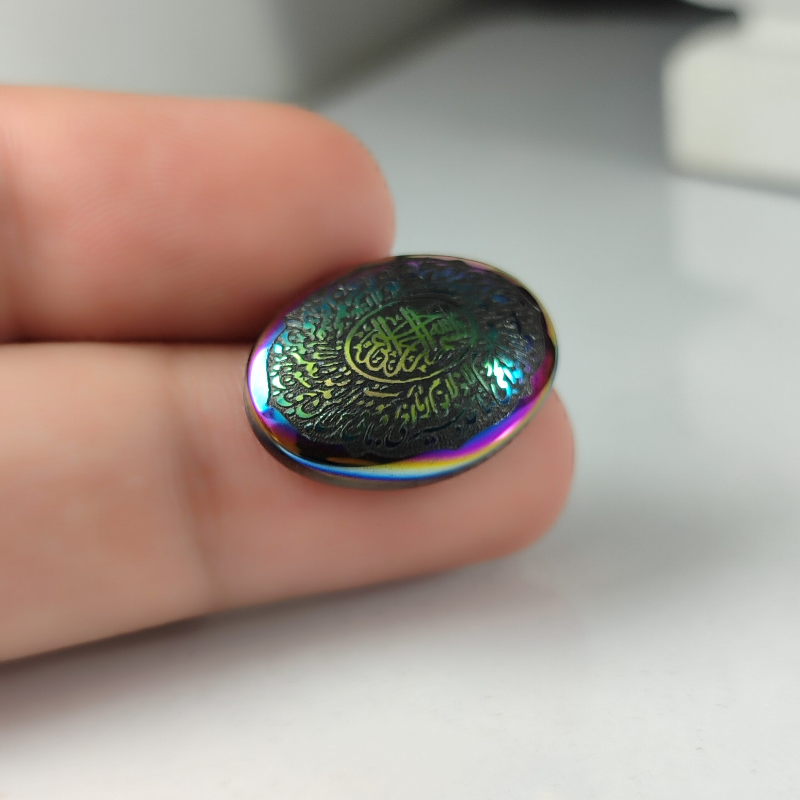 نگین حدید حکاکی آیت الکرسی  کد 3530
