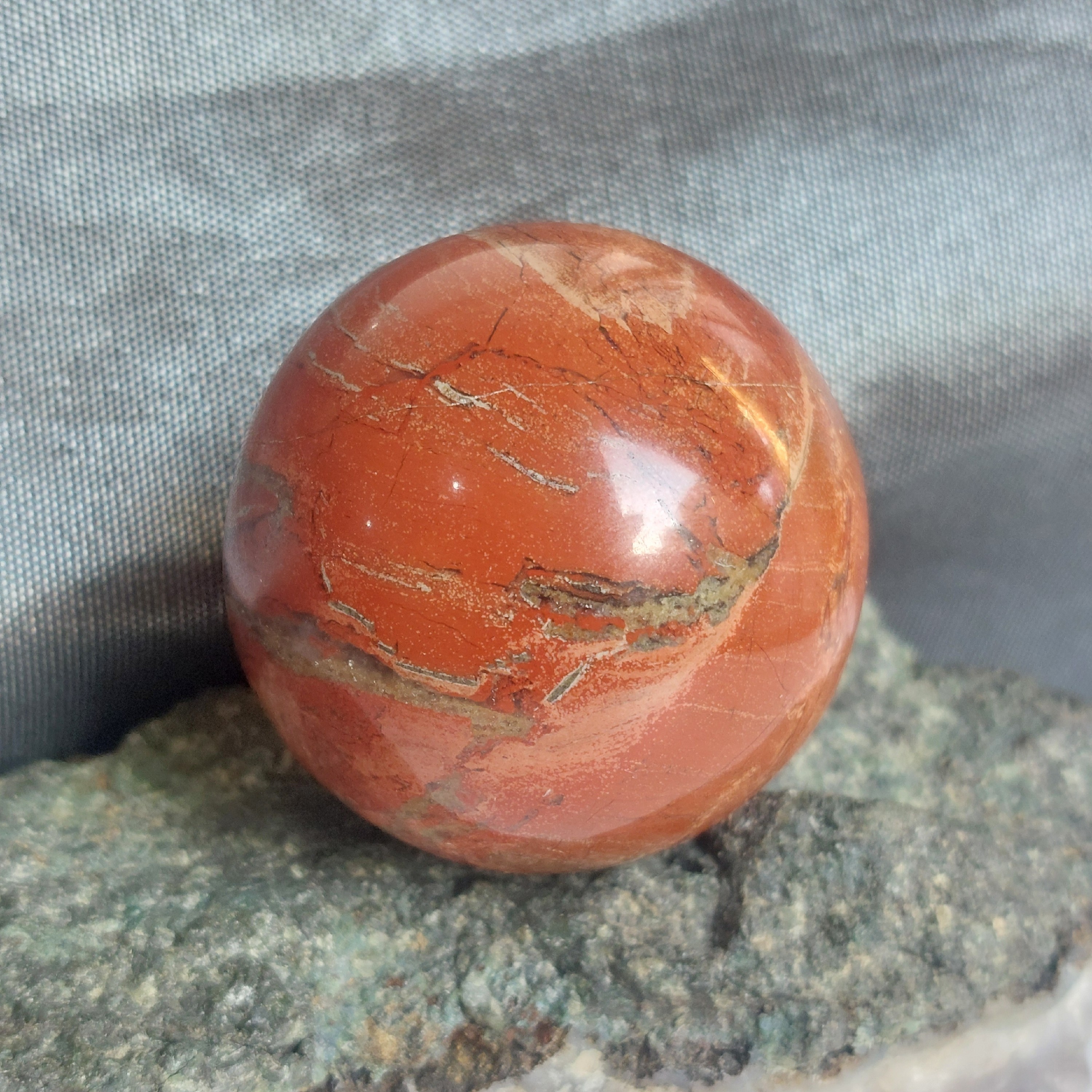 گوی جاسپر قرمز اصل خوشرنگ