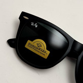 عینک آفتابی ریبن ویفرر شیشه سنگ مشکی به همراه پک کامل ریبن Rayban WAYFARER RB 2140 سایز 54 (ارسال رایگان)