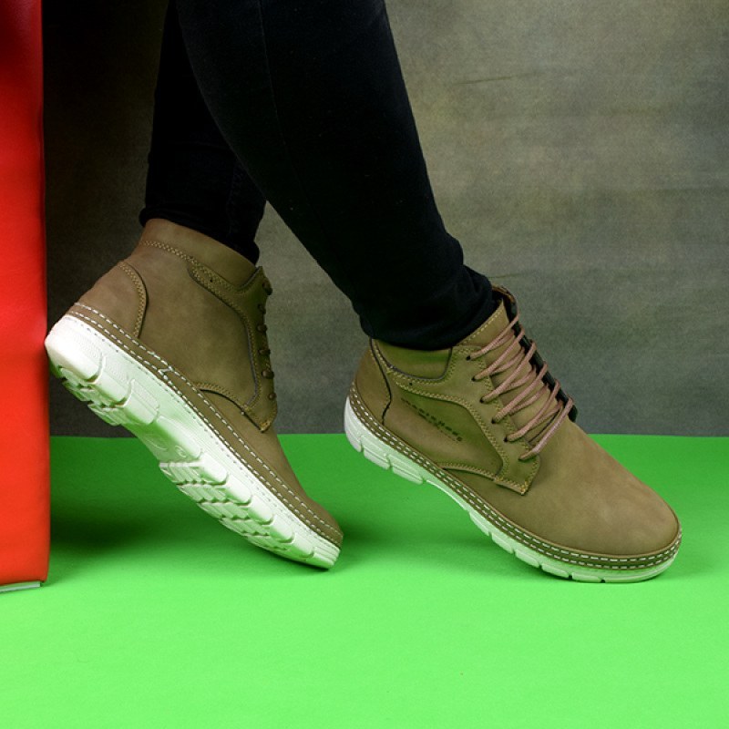 نیم بوت مردانه مدل دماوند رنگ صدری دوردوخت (پس کرایه)