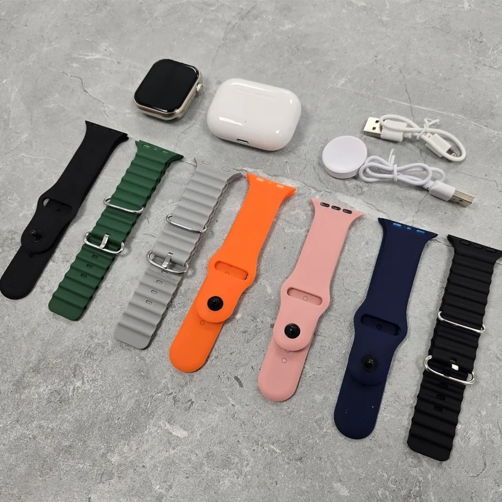 ساعت هوشمند KW 55 MAX هفت بند + ایرپاد پرو ورژن 2026 ( بالاترین کیفیت بازار ) پرفرووش