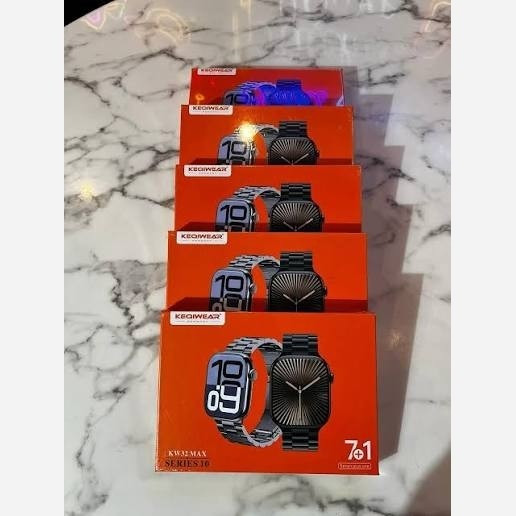 ساعت هوشمند7بند KW 32 MAX بند فلزی امولد سری ده 2026 کیفیت (فروش به قیمت عمده) پرفرووش