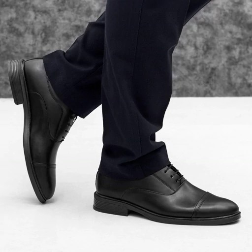 کفش مجلسی مردانه مدل دوتیکه بندی رنگ مشکی پرفرووش