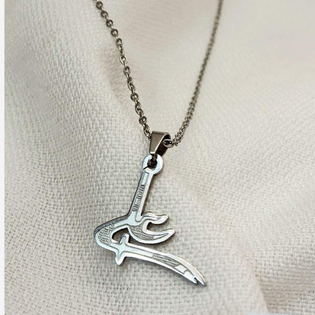 گردنبند ذوالفقار علی استیل پک 24 تایی عمده